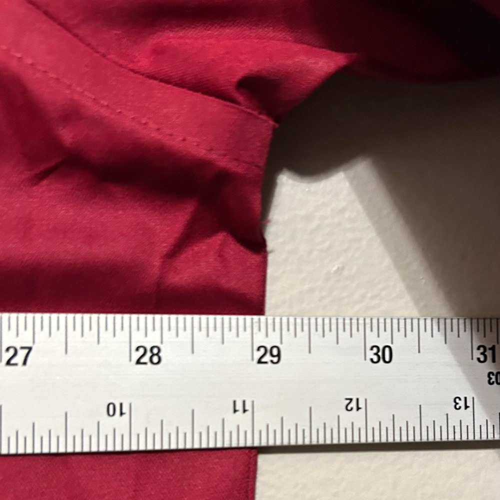 Van Heusen Dress Shirt 19 37/38 Red NEW Tall No Iron Button Down Professional - Picture 9 of 11